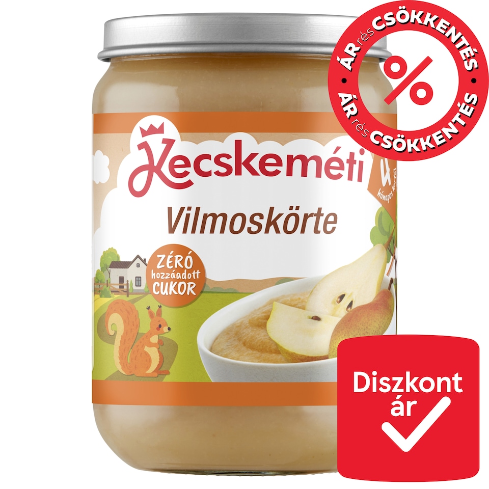 Kecskeméti vilmoskörte bébidesszert 4 hónapos kortól 190 g