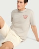 image 2 of F&F Pure Cotton St. Barth Sailing Club Slogan T-Shirt in Grey
