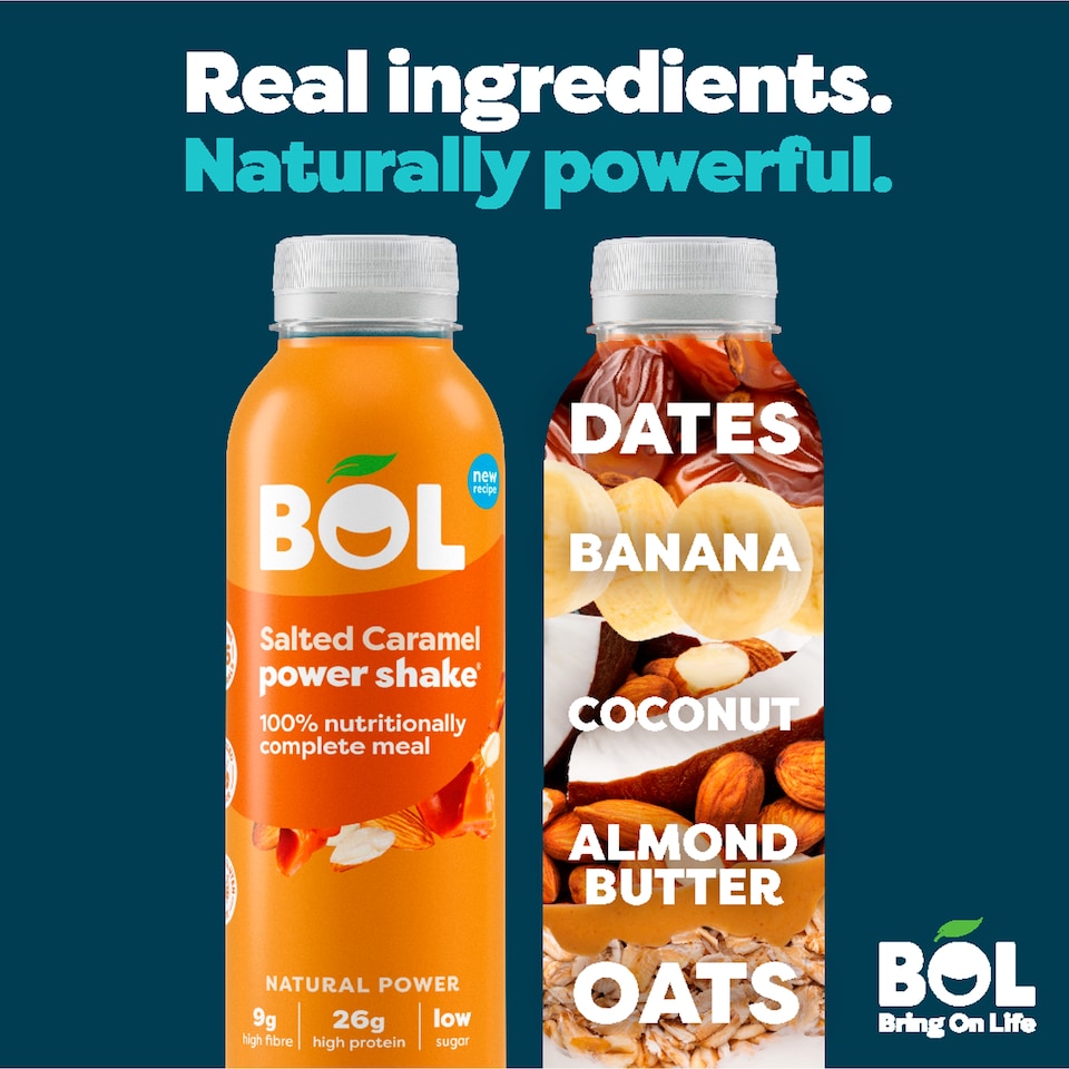 image 1 of BOL Power Shake - Salted Caramel 410g