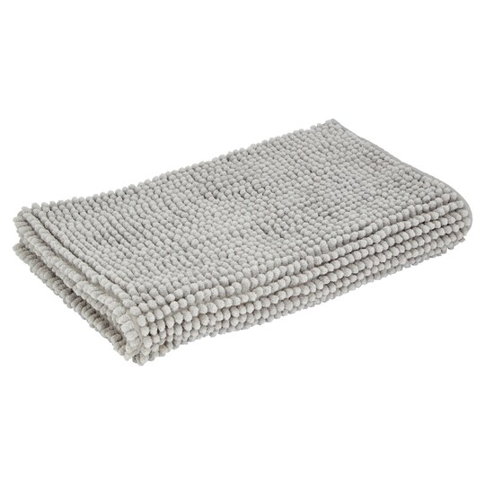 Tesco Microchenille Bath Mat Pale Grey Tesco Groceries