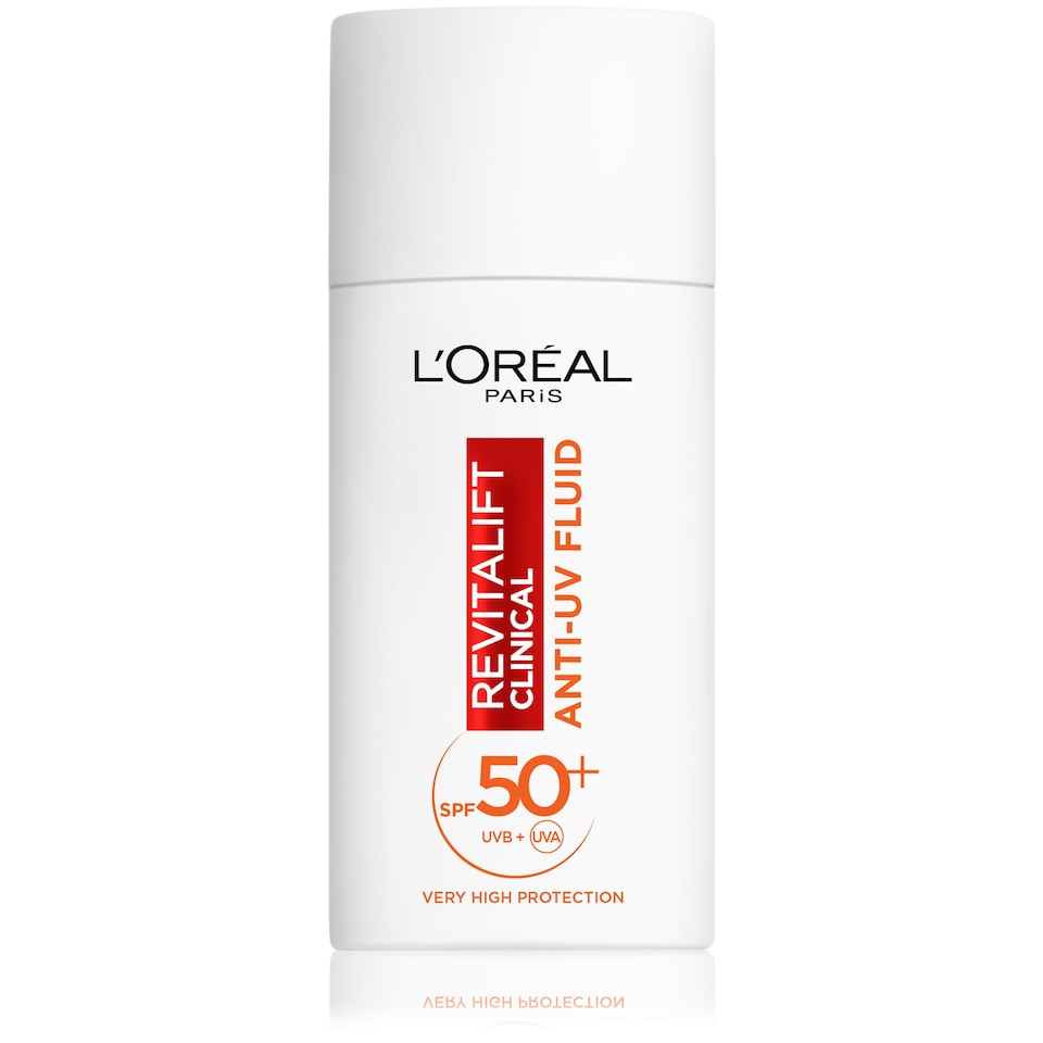 L'Oréal Paris Revitalift Clinical Denní Anti-UV Fluid s velmi vysokou ochranou s SPF50 + a vitamínem