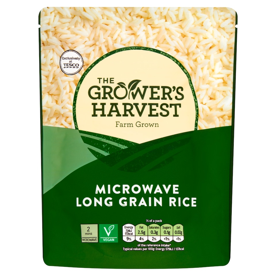 Growers Harvest Microwave Long Grain Rice 250G