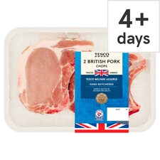 Tesco Pork Loin Chops 2 Pack 450G