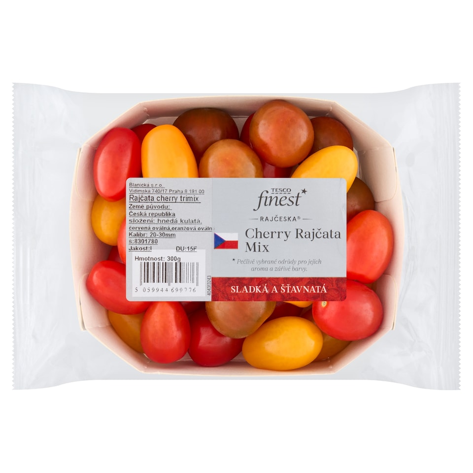 Tesco Finest Rajčeska Cherry rajčata mix 300g