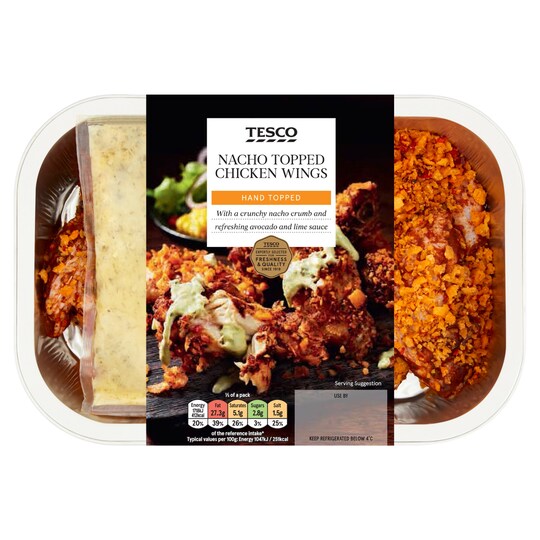 Tesco Nacho Chicken Wings 514G Tesco Groceries