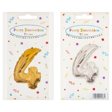 Decorata Party fólia léggömb 4-es szám partidísz 85 cm