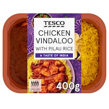 Tesco Chicken Vindaloo & Pilau Rice 400g