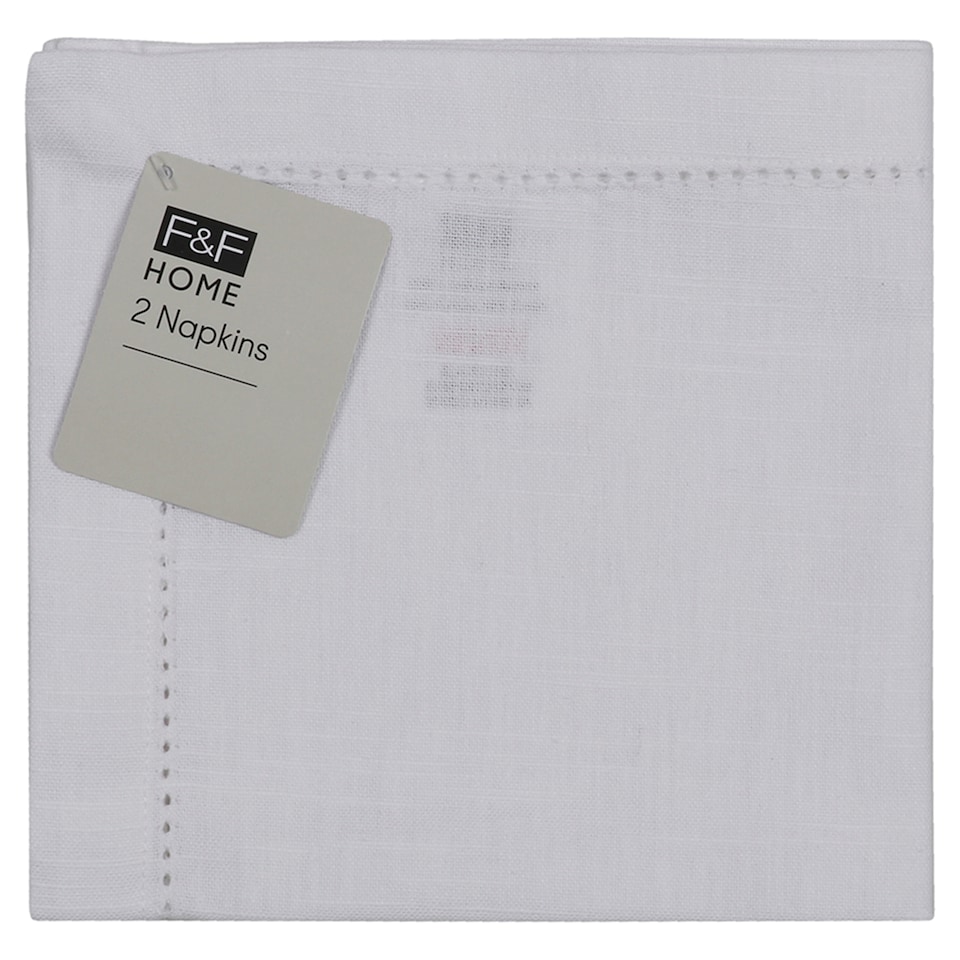 F&F Home White Napkin 2 Pack