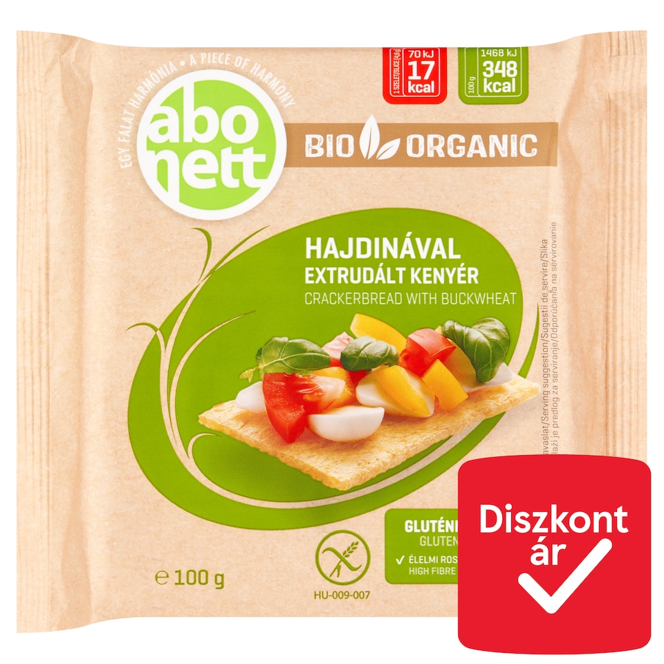 image 1 of Abonett Organic Gluten-Free Crackerbread with Buckwheat 100 g