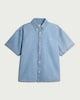image 4 of RDA Button Up Pure Cotton Short Sleeved Shirt in Blue