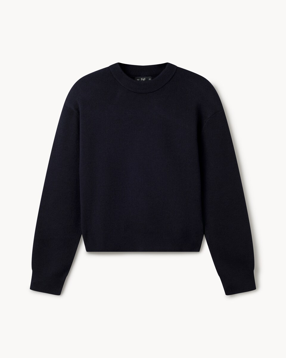 image 1 of F&F Crew Neck Jumper in Navy