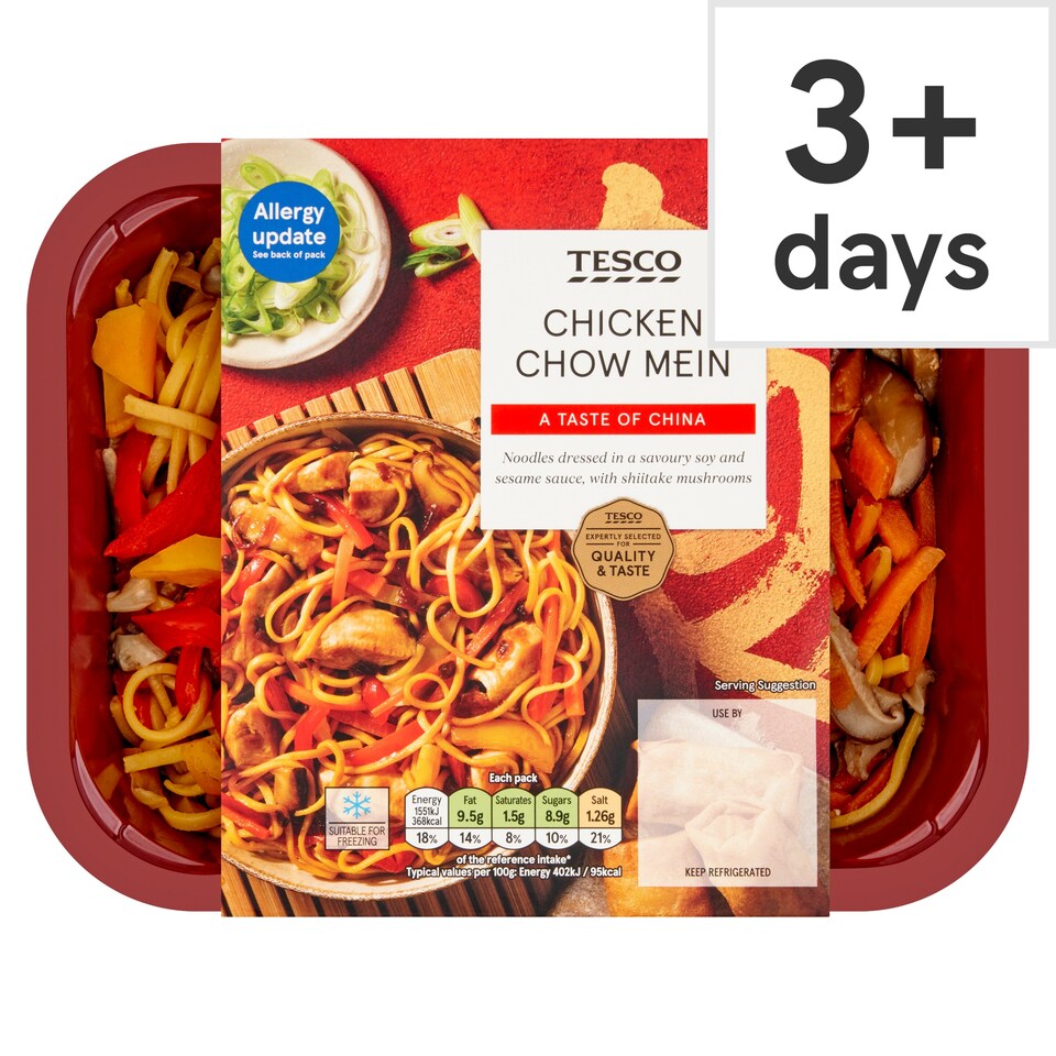 TESCO CHICKEN CHOW MEIN 400G