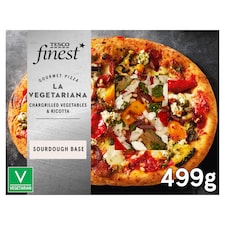 Tesco Finest La Vegetariana Vegetables Ricotta Pizza 499G