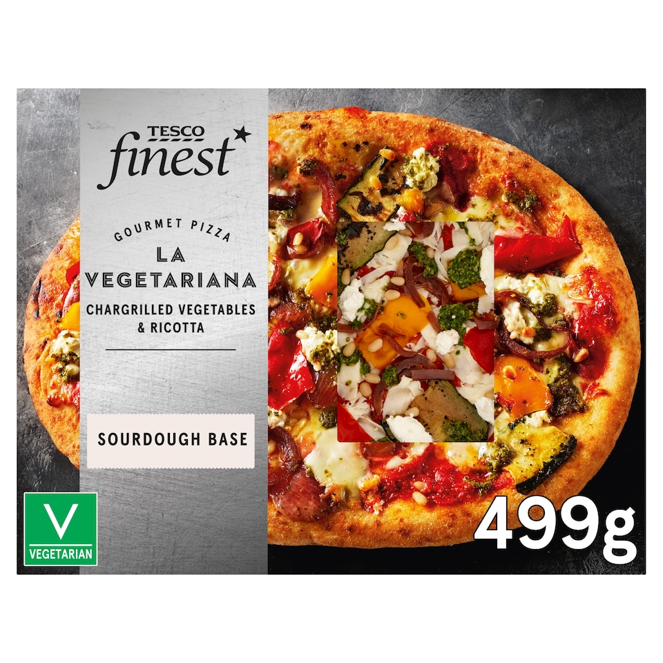 image 1 of Tesco Finest La Vegetariana Vegetables Ricotta Pizza 499G