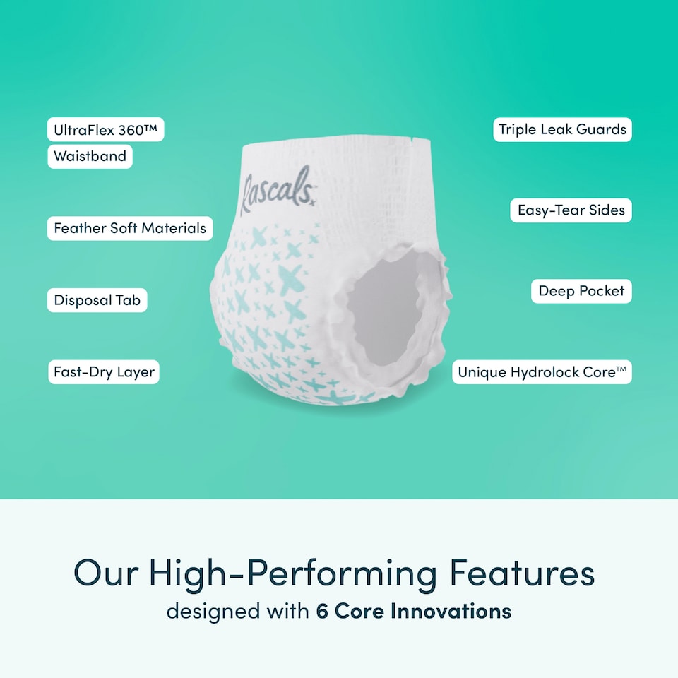 image 1 of Rascals Premium CoComelon Nappy Pants, Size 6 | 44 Jumbo Pack