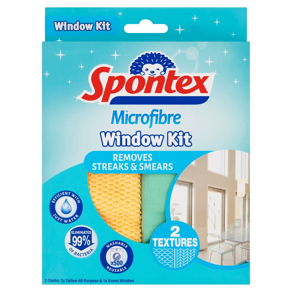 image 1 of Spontex Microfibre Window Kit