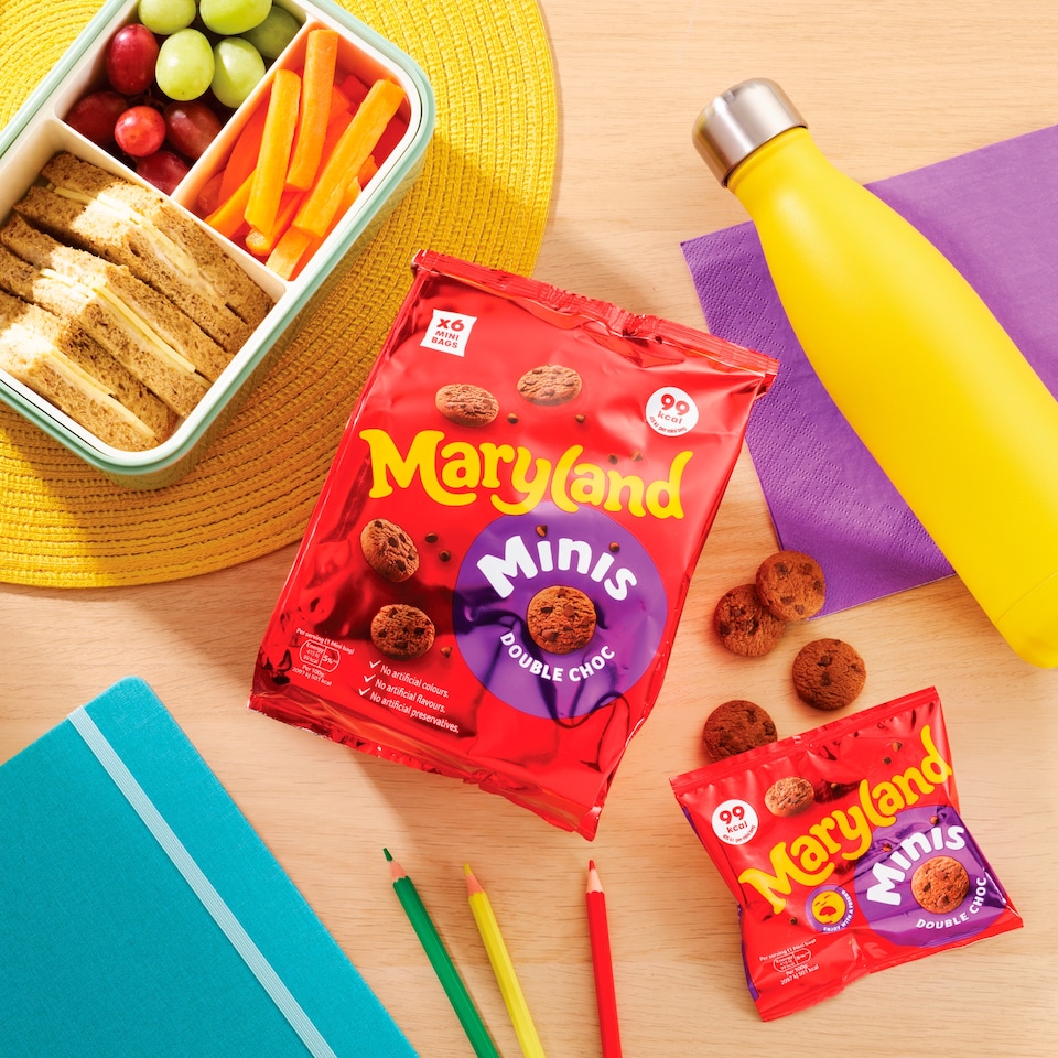 image 1 of Maryland Minis Double Chocolate Chip Cookies Mini Bags Multipack, 6 Pack 118.8g