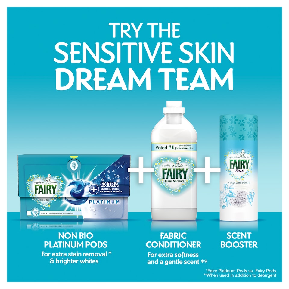 image 1 of Fairy Non-Bio Platinum Liquid Laundry Detergent 1953ml