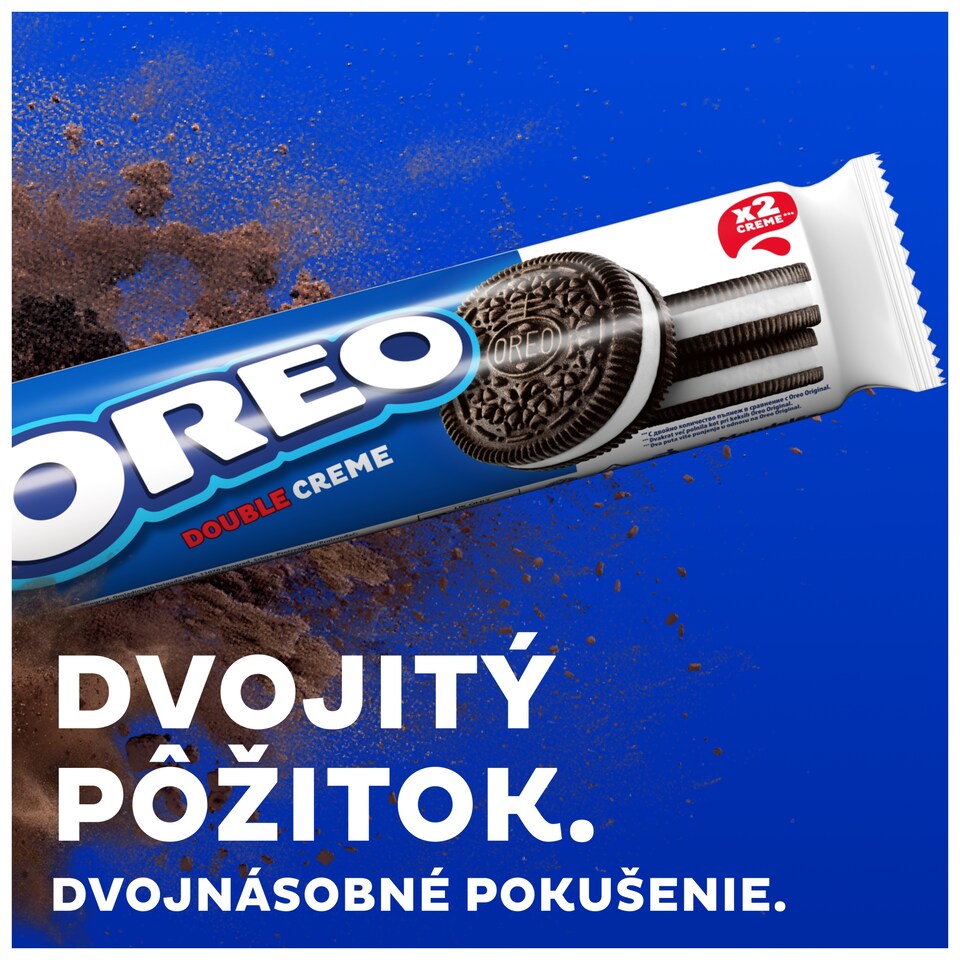 obrázok 1 z OREO Double Creme kakaové sušienky s dvojitou dávkou náplne s príchuťou vanilky 11 sušienok 157 g