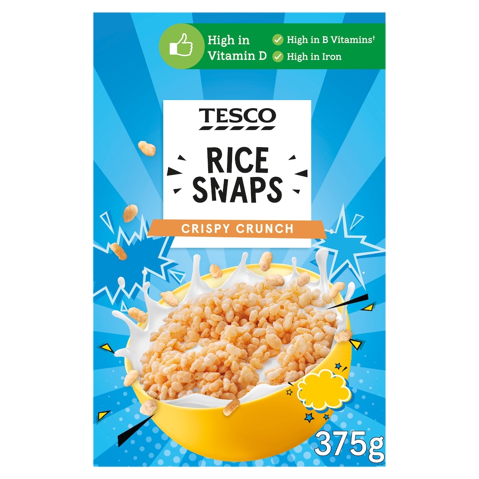 Tesco Rice Snaps Cereal 375G