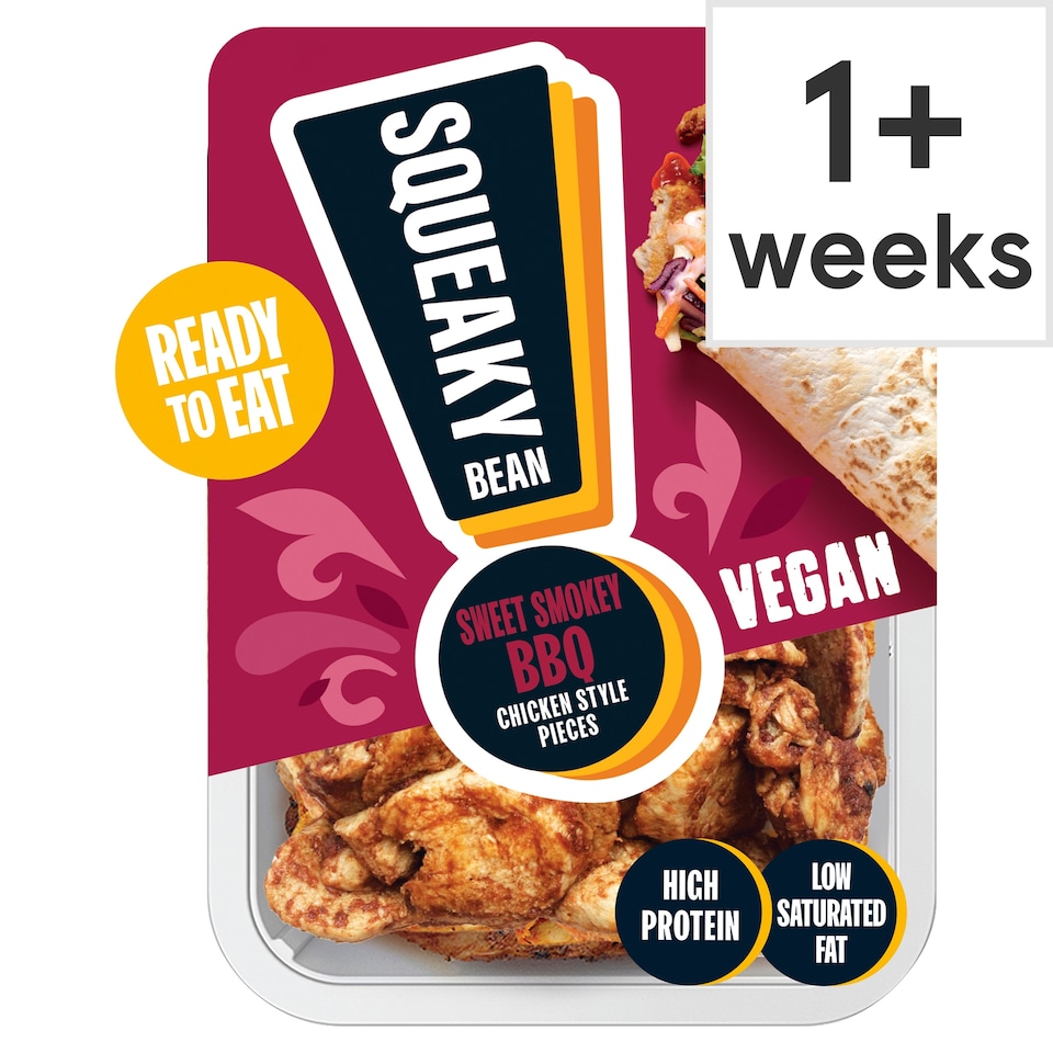 Squeaky Bean Ready To Eat Chicken Style Pieces - Sweet Smokey BBQ 130g