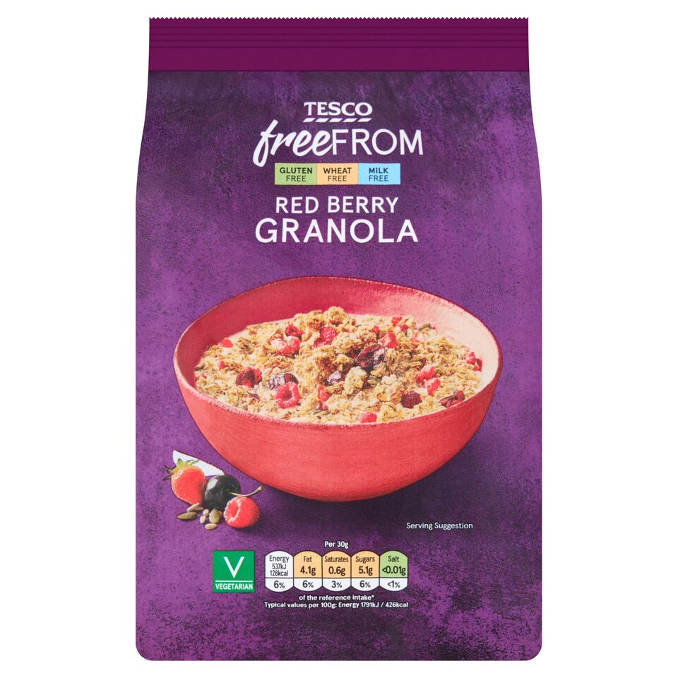 Tesco Free From Red Berry Granola 350g