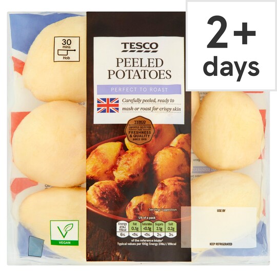 Tesco Peeled Potatoes 700G Tesco Groceries