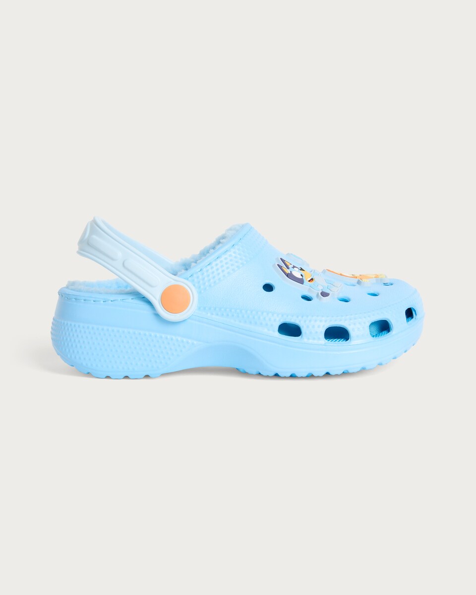 image 1 of Bluey Faux Shearling Lined Clogs in Multi
