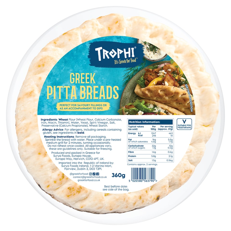 Trophi Greek Pitta Breads 360g
