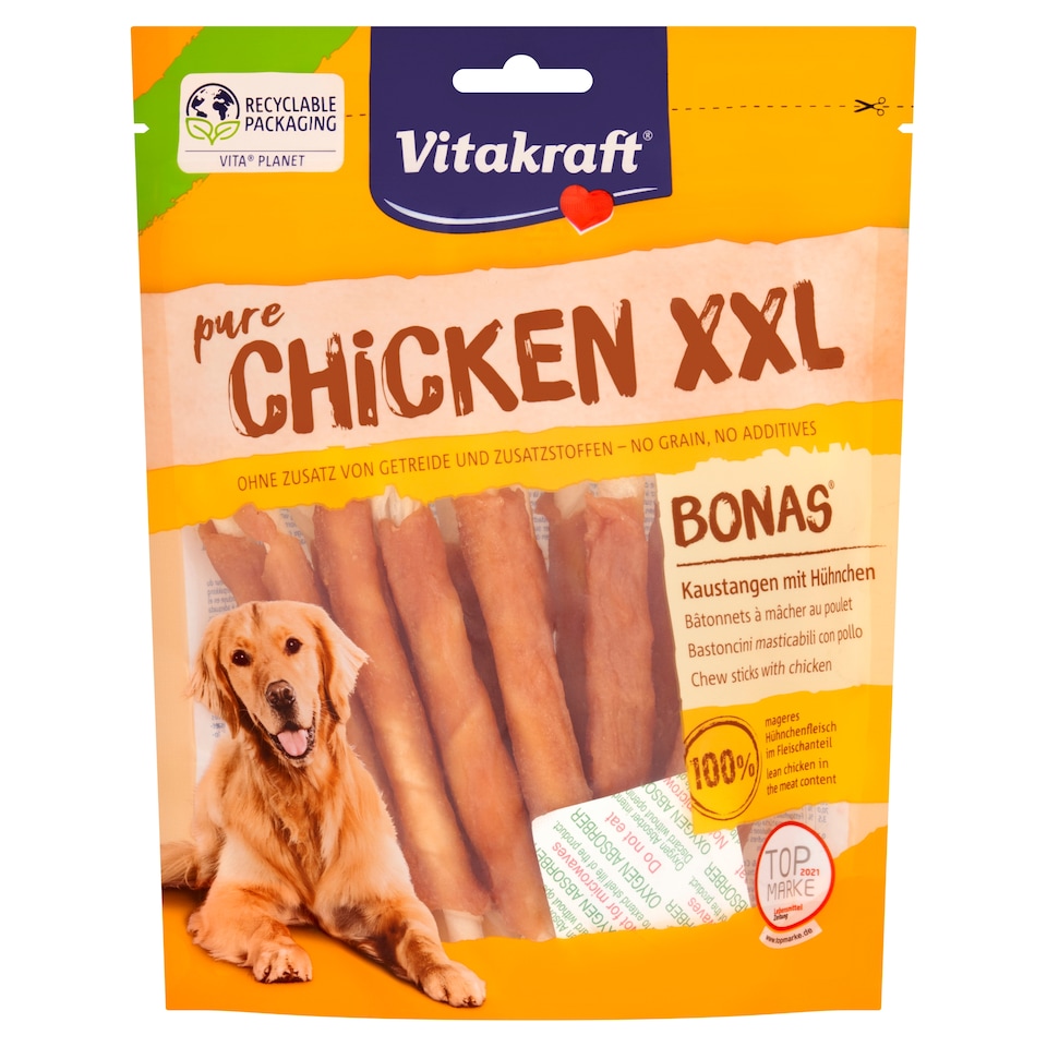 Obrázek 1 pro produkt Vitakraft Chicken Bonas XXL doplňkové krmivo pro psy 200g