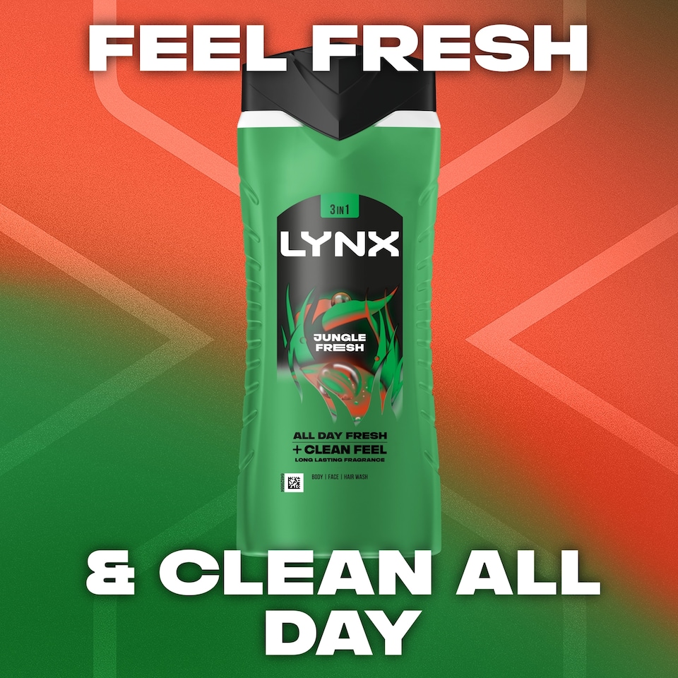 image 1 of Lynx Jungle Fresh 3 In 1 Shower Gel 500Ml