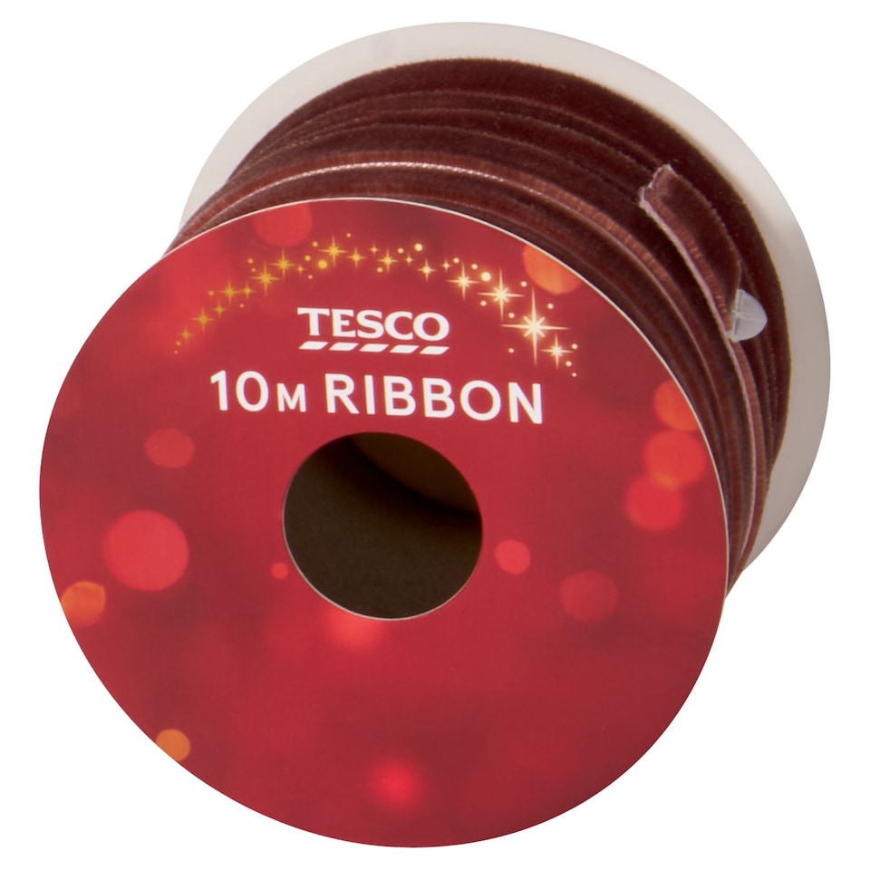 image 1 of Tesco Velvet Christmas Ribbon Assortment 10M