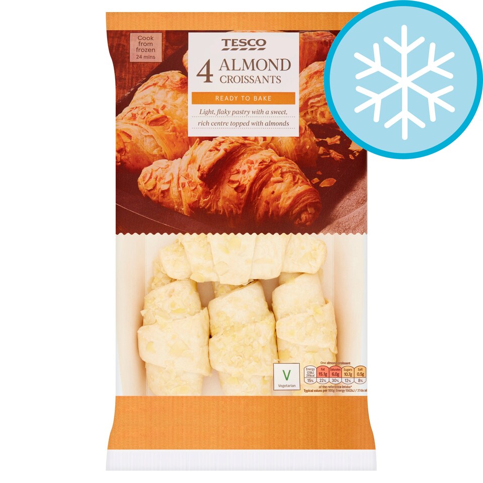 Tesco Almond Croissants 4 Pack 340G Tesco Groceries