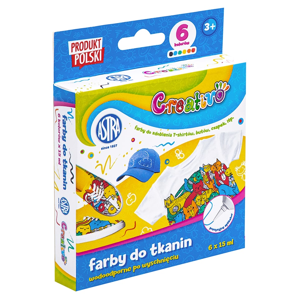Astra Creativo Sada barev na textil 6 x 15ml