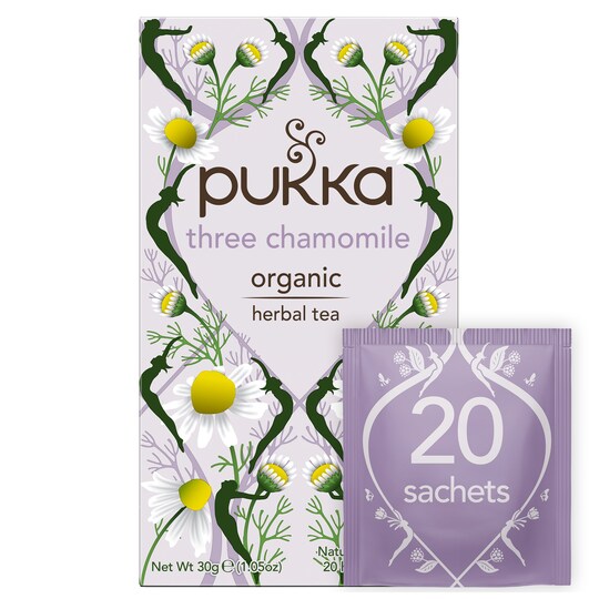Pukka Organic 3 Chamomile 20 Tea Bags 30G Tesco Groceries
