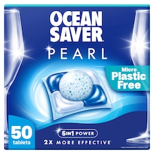 OceanSaver Pearl All in One 50 Plastic Free Dishwasher Tablets 700g