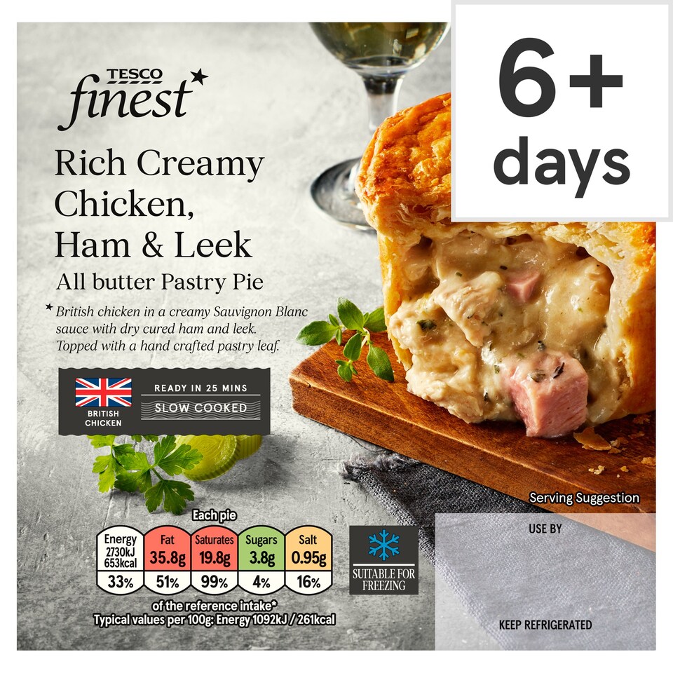 Tesco Finest Chicken Ham Hock & Leek Pie 250G Tesco Groceries