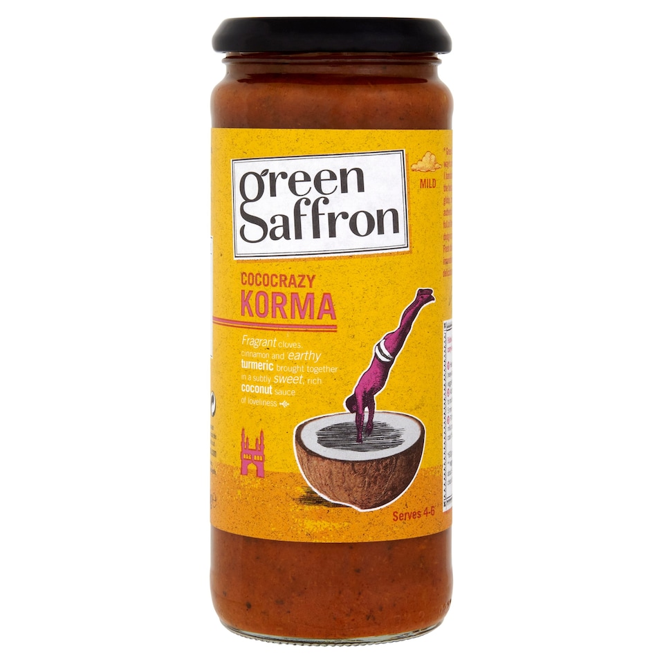 Green Saffron Korma Indian Cook-In Sauce 460G