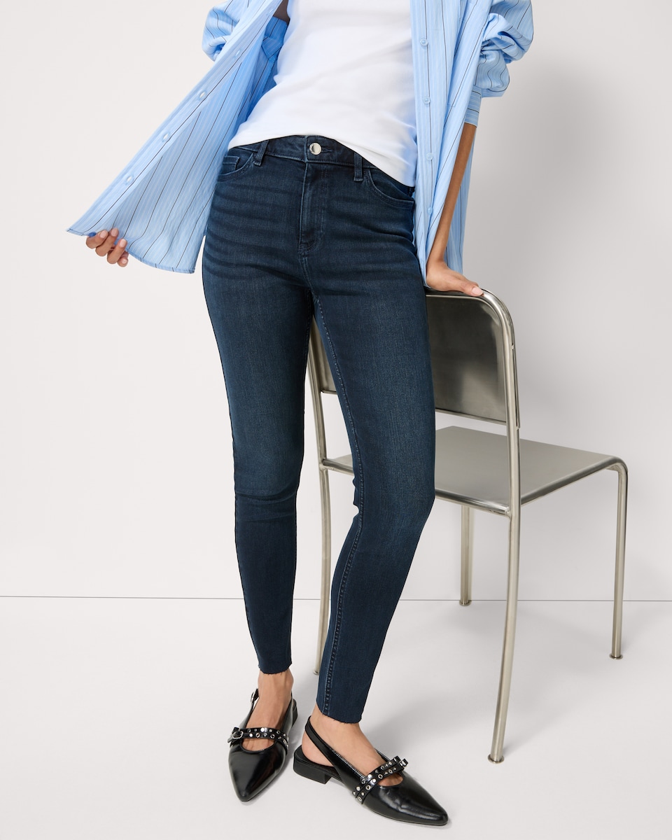 image 1 of F&F Low Rise Sculpt Skinny Jeans in Navy