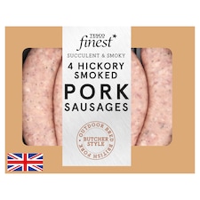 Tesco Finest 4 Hickory Smoked Pork Sausages 440g