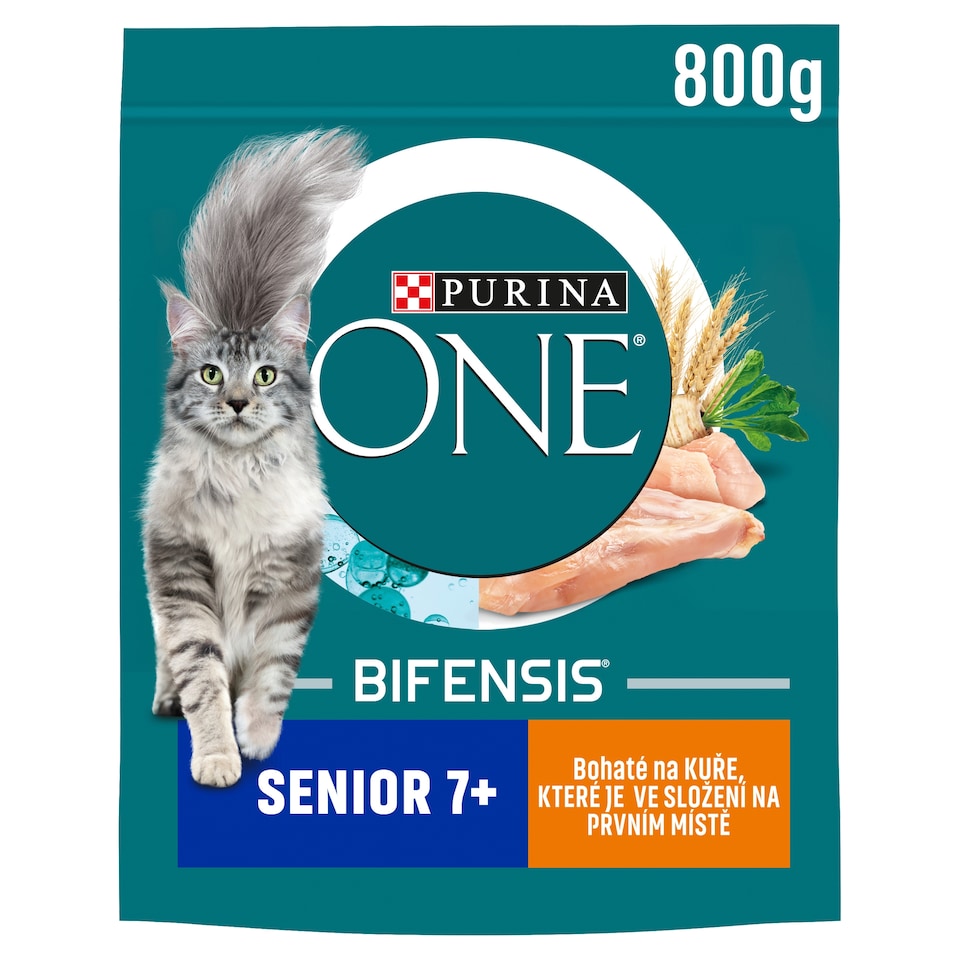image 1 of Purina ONE Bifensis Senior 7+ Cat Food Chicken 800g
