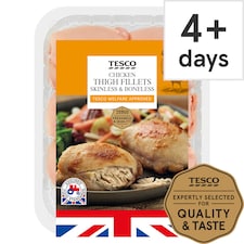 Tesco British Chicken Thigh Fillets 600G