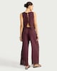 image 3 of F&F Floral Co-ord Beach Trousers in Burgundy