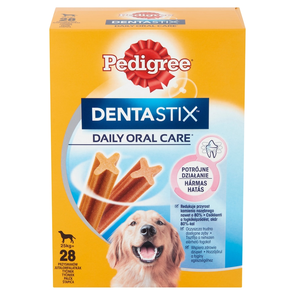 image 1 of Pedigree DentaStix Supplementary Pet Food for Dogs Over 4 Months of Age 25 kg+ 28 pcs 1.08 kg