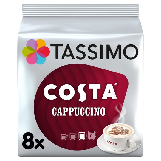 Tassimo Costa Cappuccino Coffee Pods 8 Serving 280G Tesco Groceries