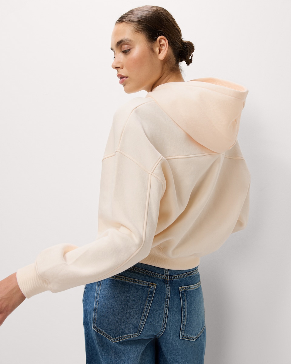 image 1 of F&F Cotton Rich Oversized Fit Hoodie in Cream