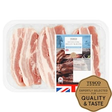 Tesco British Pork Belly Slices