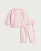 image 2 of Nirvana 2-Piece Cotton Rich Tie Dye Sweatshirt and Joggers Set in Pink