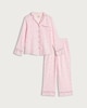 image 4 of F&F Pure Cotton Stripe Heart Print Pyjama Set in Pink