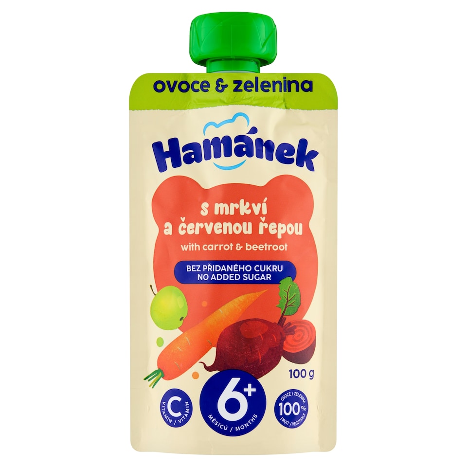 obrázok 1 z Hamánek Dojčenská výživa jablko s mrkvou a červenou repou 100 g